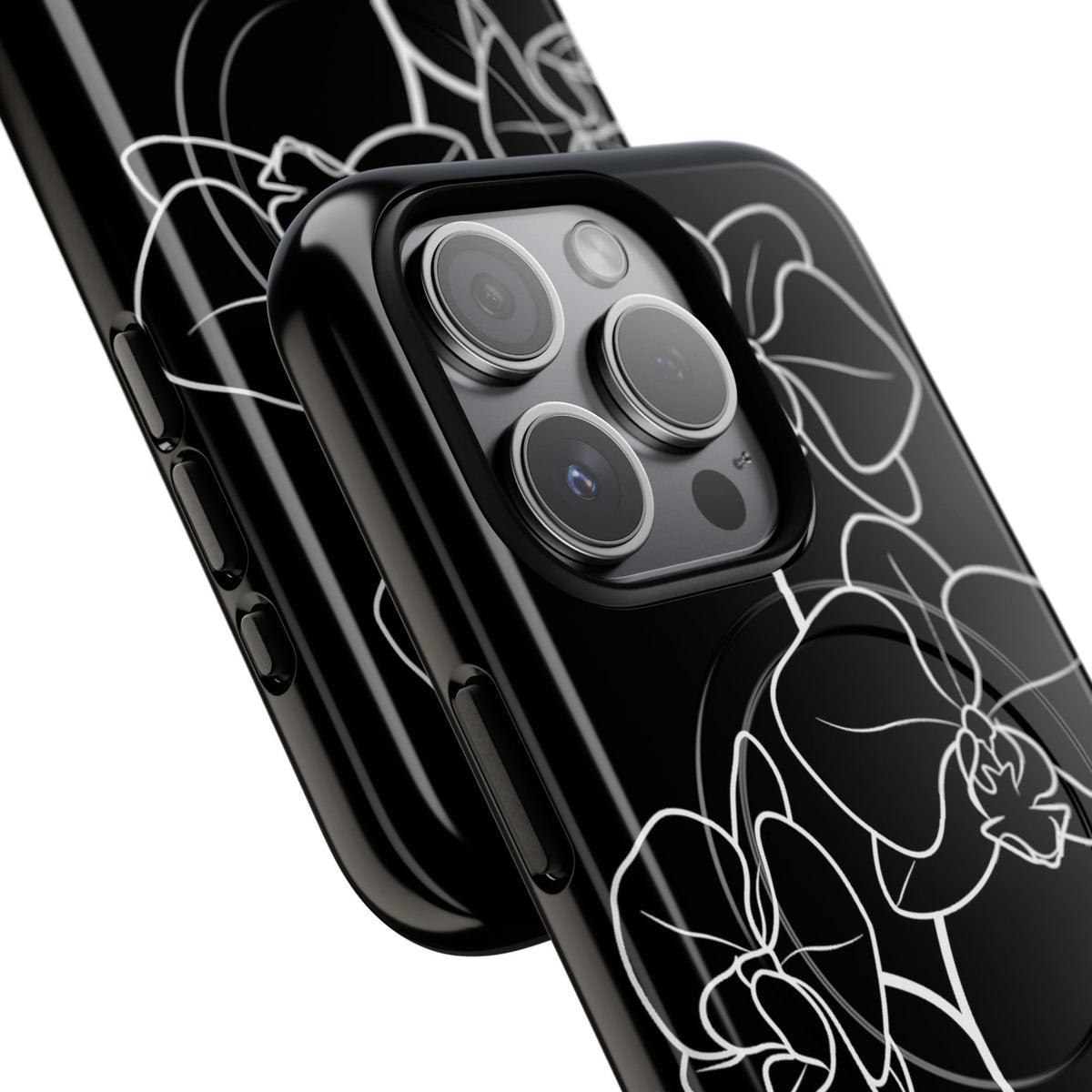 Midnight Orchid · Tough 2.0 Magnetic Phone Case for iPhone · Black