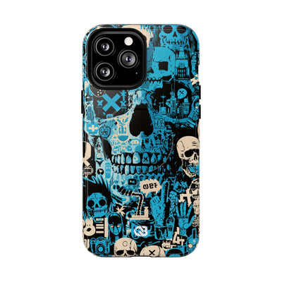Electric Skull Graffiti · Tough 2.0 Magnetic Phone Case for iPhone · Blue
