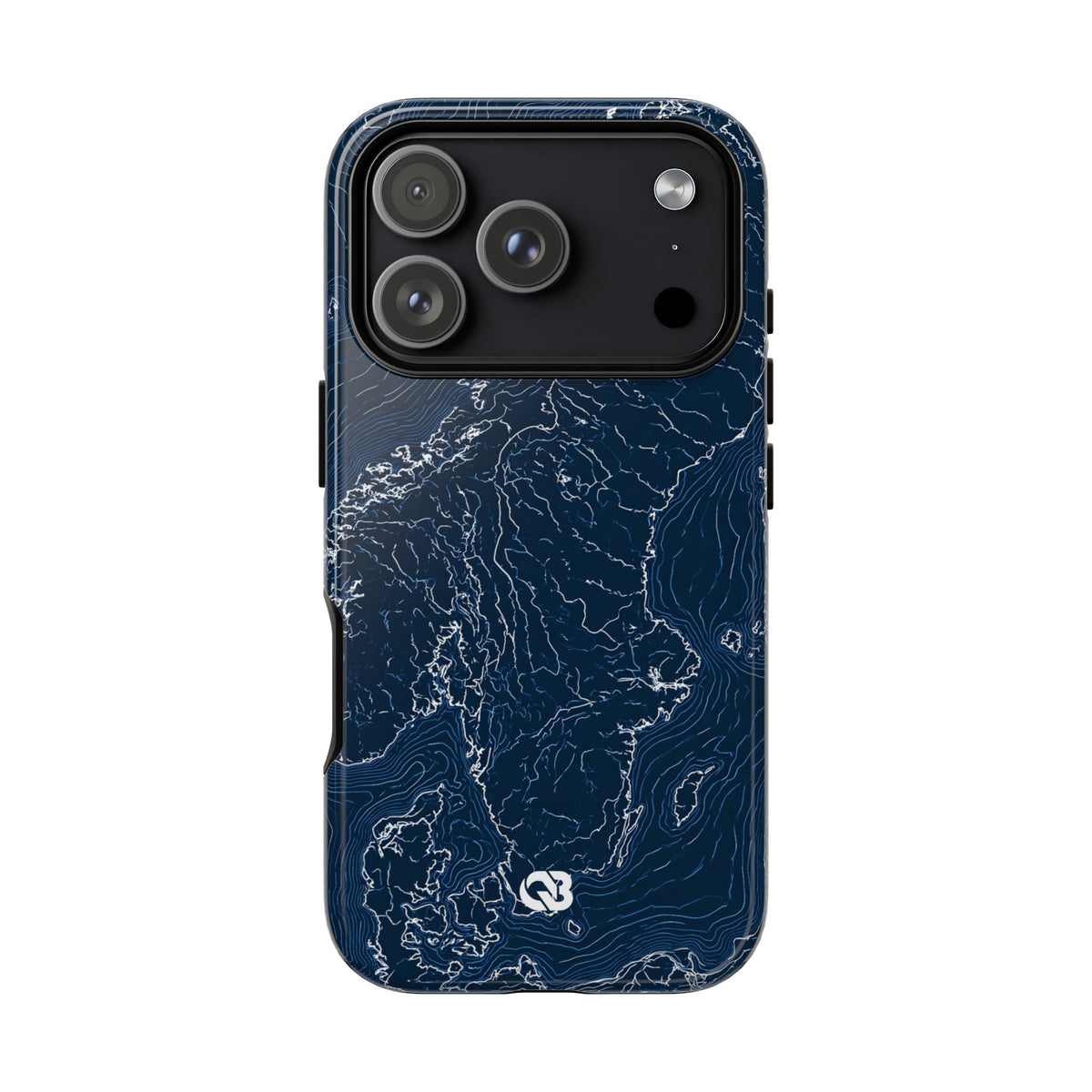Nordic Contour Chart · Tough Phone Case for iPhone · Blue