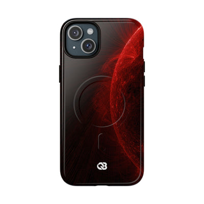 Red Tough 2.0 Magsafe Phone Case for iPhone - Solar Crimson Flare