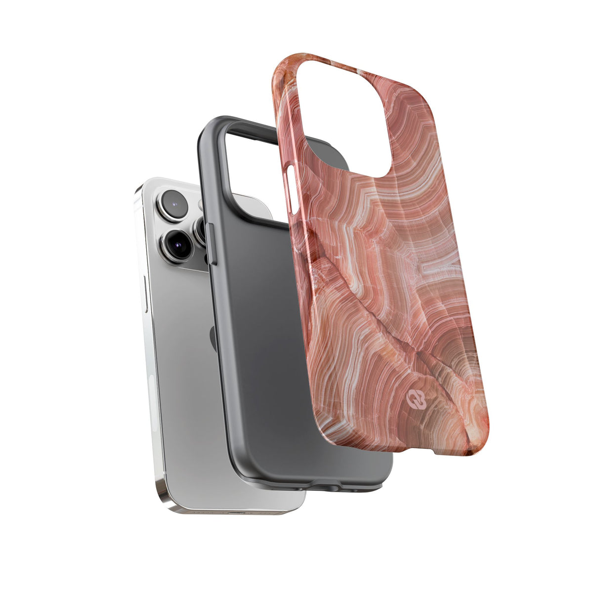 Blushing Rose Strata · Tough Phone Case for iPhone · Pink