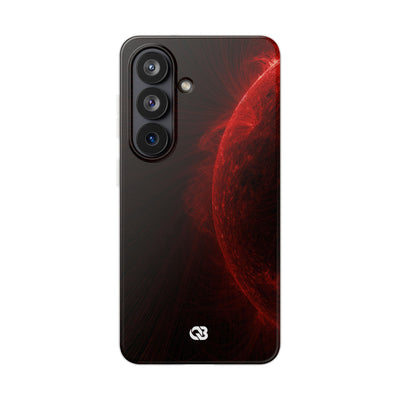 Red Lite Phone Case for Samsung - Solar Crimson Flare