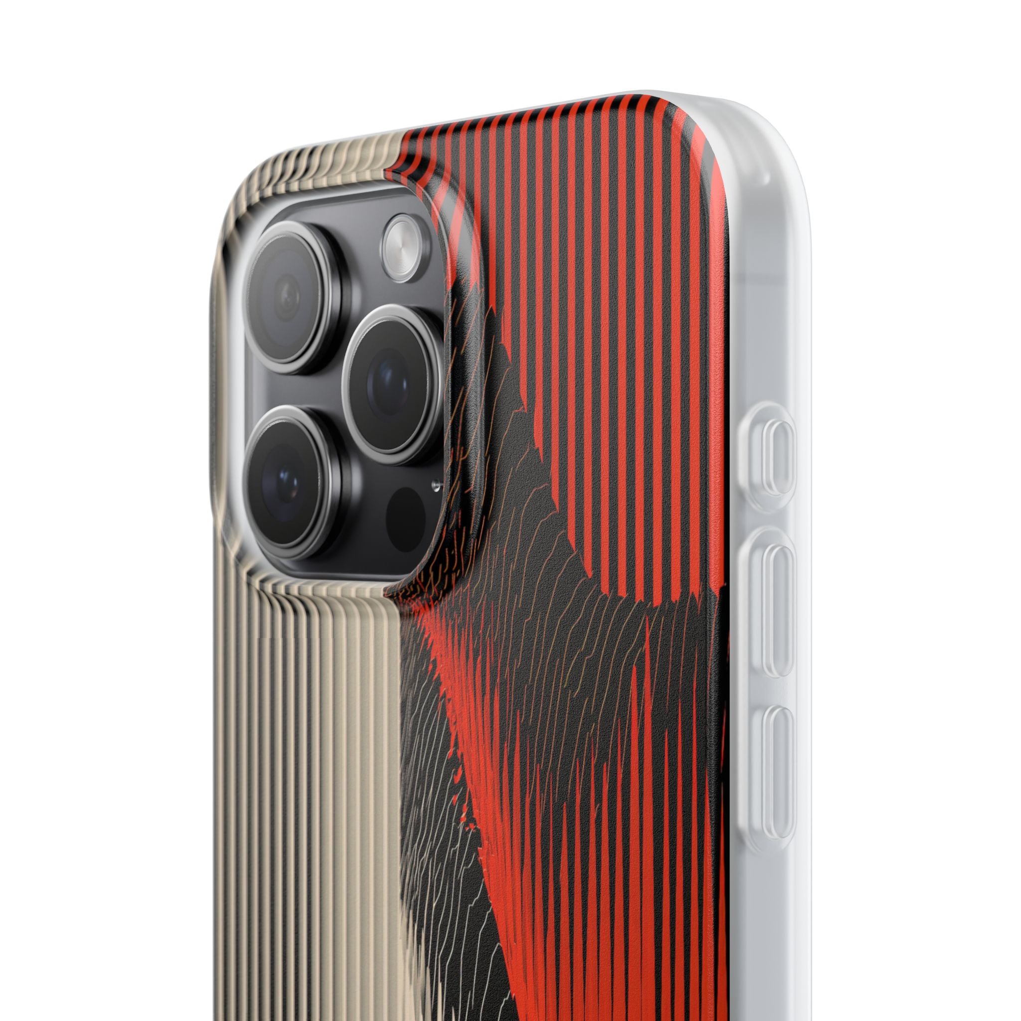 Red Lite Phone Case for iPhone - Crimson Pulse Topo