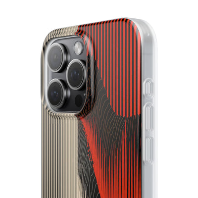 Red Lite Phone Case for iPhone - Crimson Pulse Topo