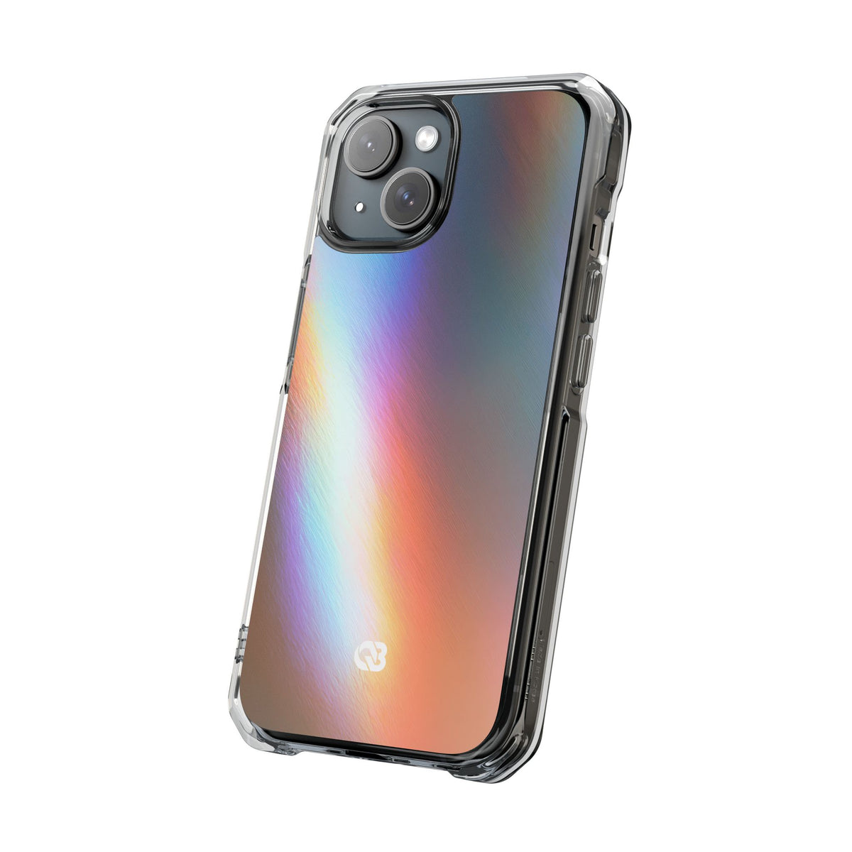 Prismatic Ray · Clear Impact Magnetic Phone Case for iPhone · Blue