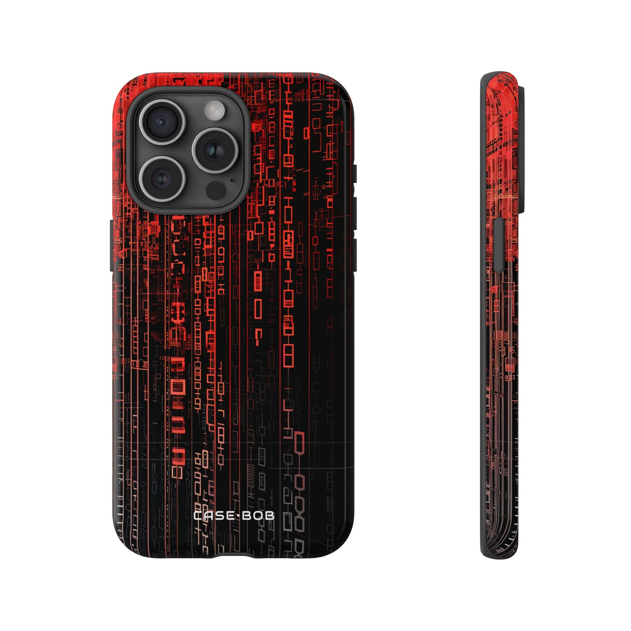 Crimson Glyphs iPhone 15 Pro Max Case - Tough