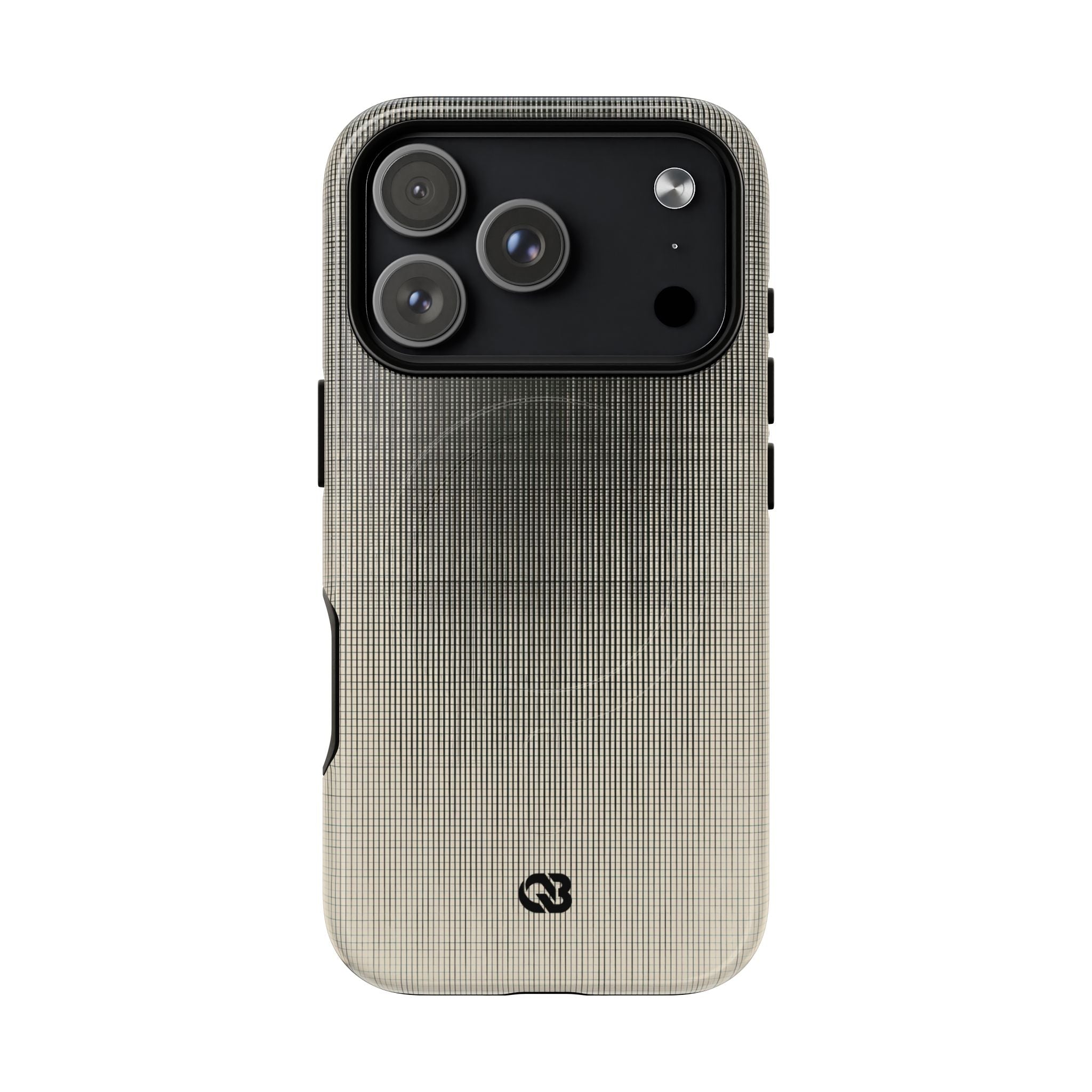 Beige Tough 2.0 Magsafe Phone Case for iPhone - Carbon Screen Grid