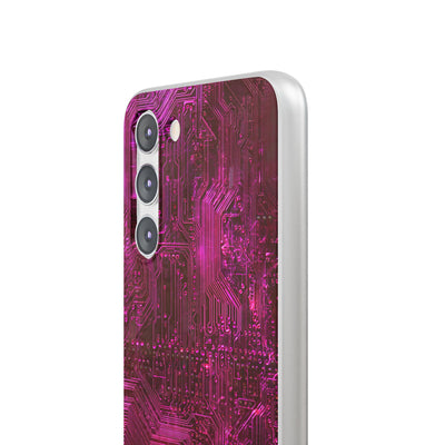 Magenta Circuit Trace · Lite Phone Case for Samsung · Pink