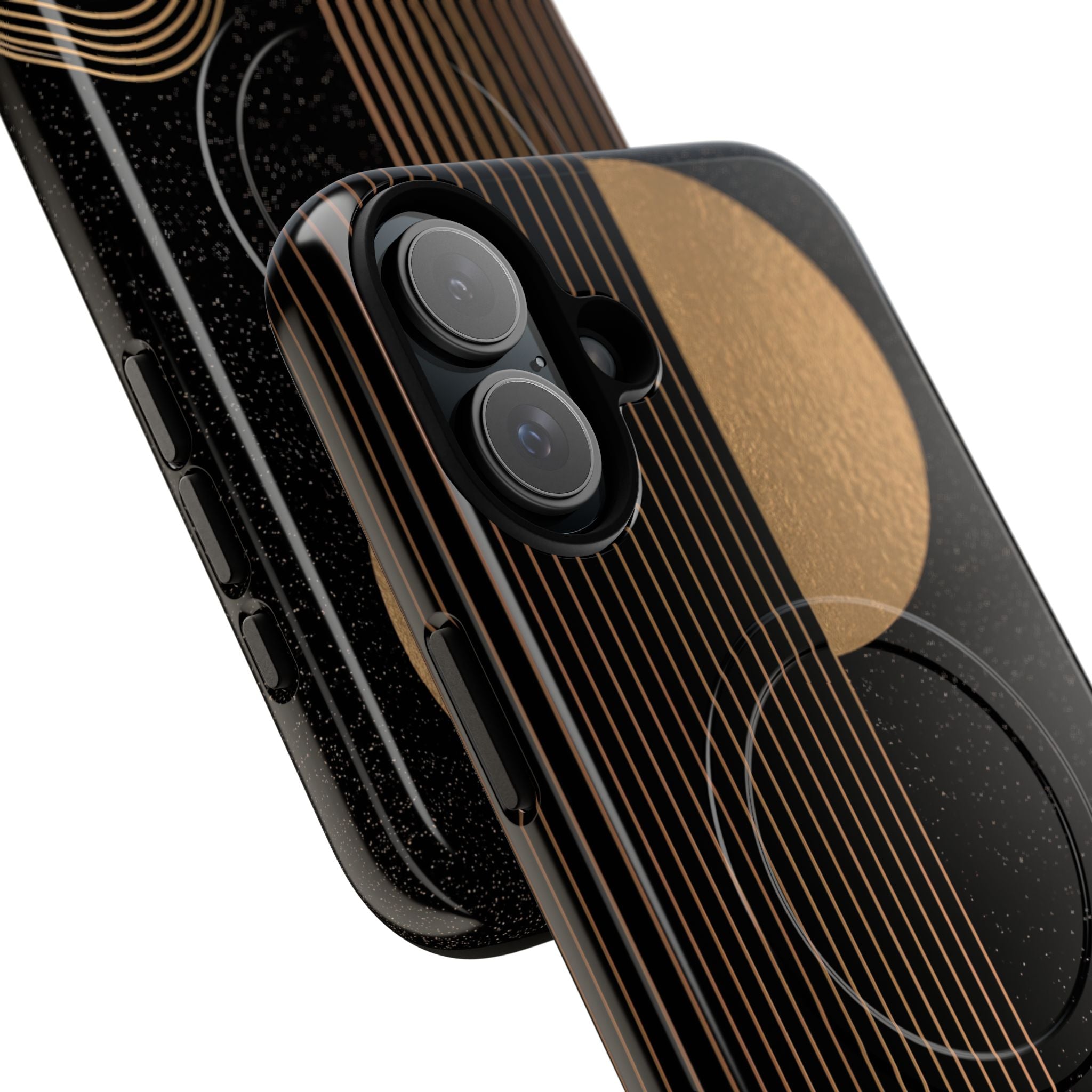Gold Tough 2.0 Magsafe Phone Case for iPhone - Gilded Obsidian Dunes