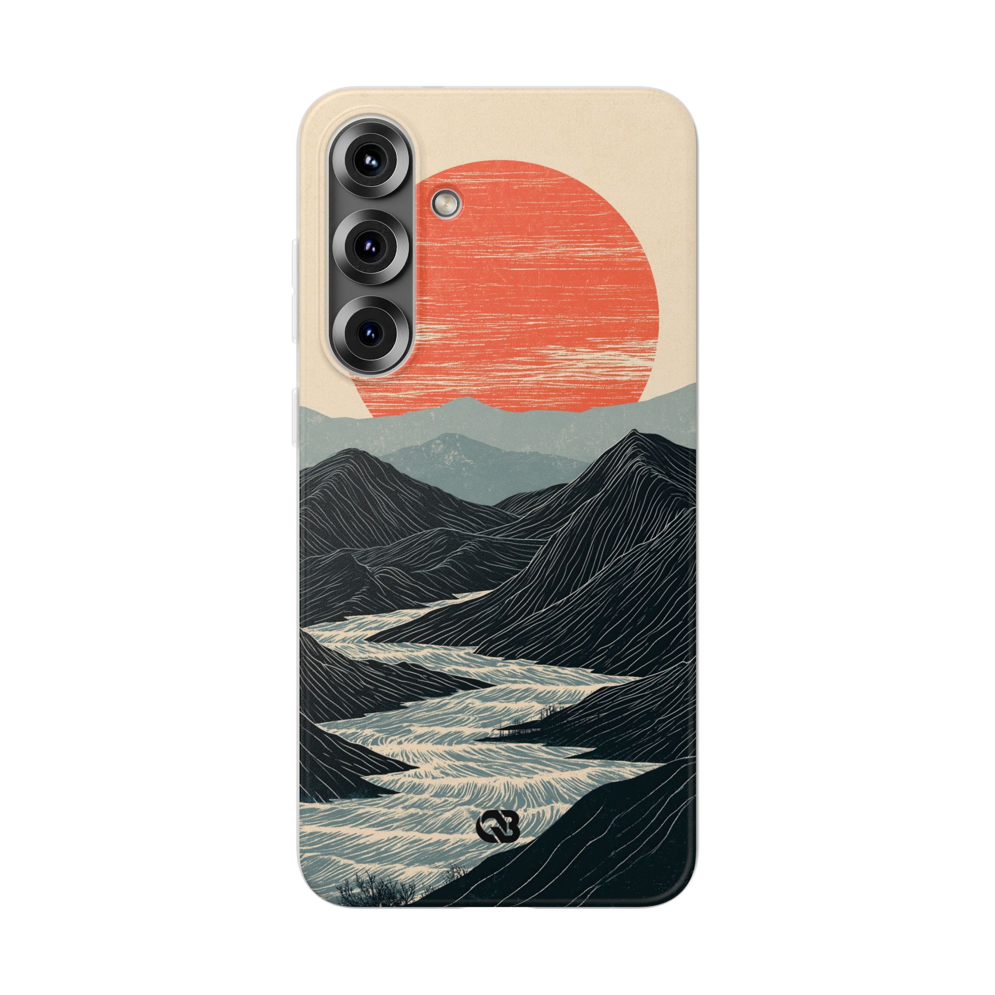 Beige Lite Phone Case for Samsung - Crimson Ridge Flow