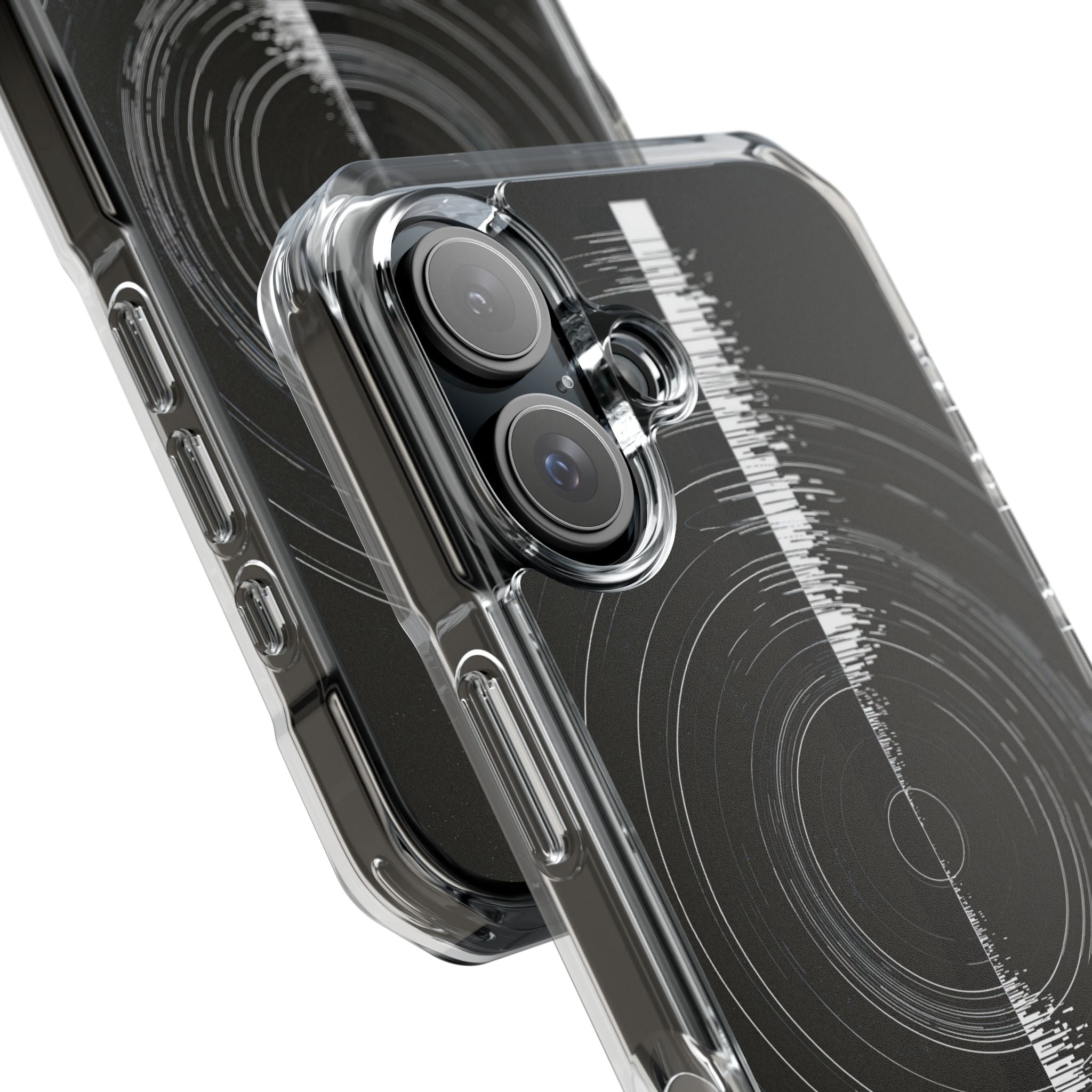 Black Impact MagSafe Phone Case for iPhone - Obsidian Orbital Signal
