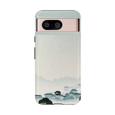 Blue Tough Phone Case for Google Pixel - Mist Valley Pagoda