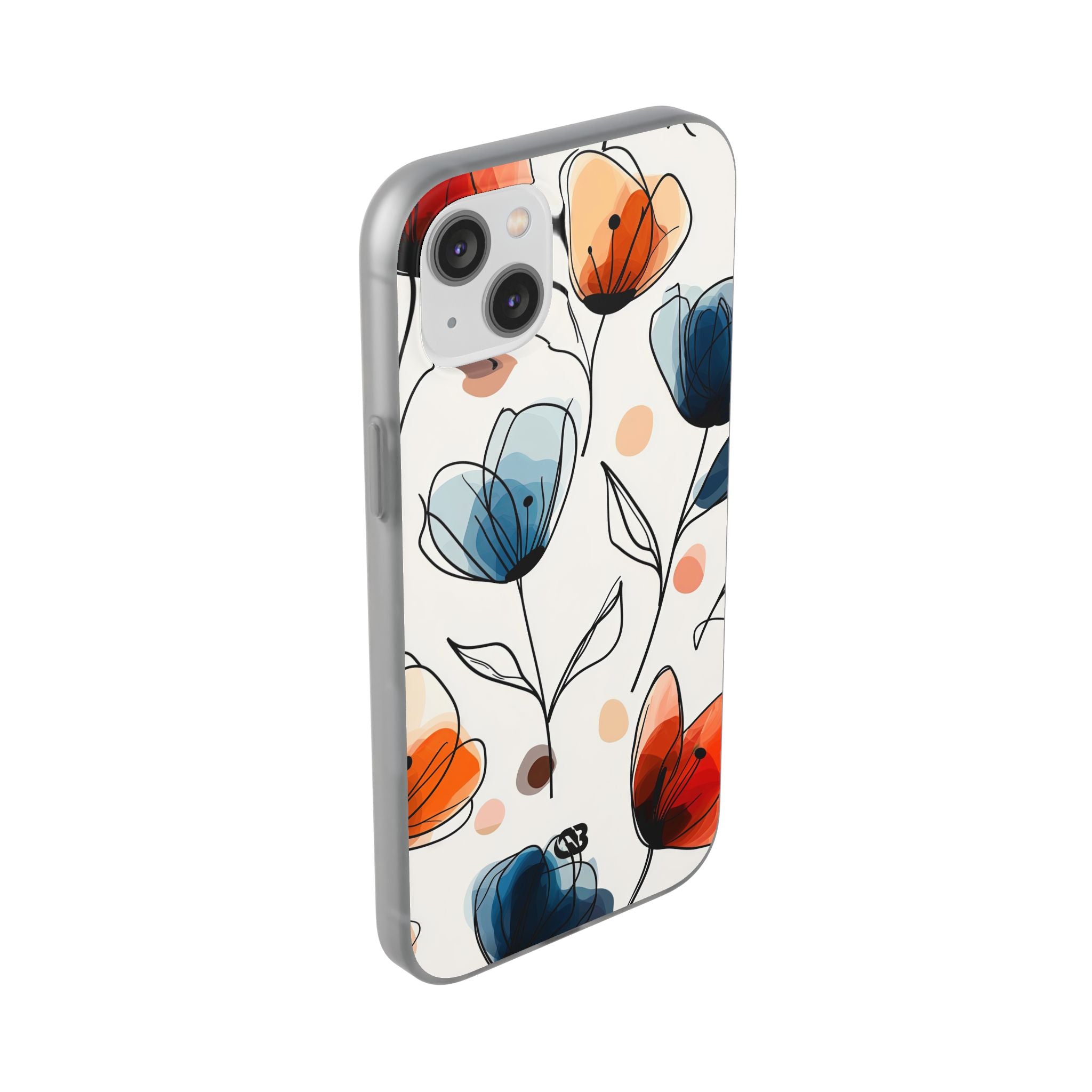Ink Watercolor Tulips · Soft Handyhülle für iPhone