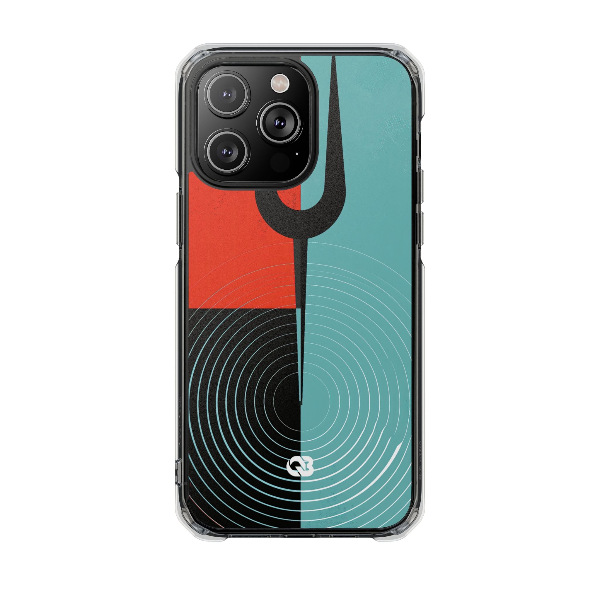 Teal Impact MagSafe Phone Case for iPhone - Sonic Static Split