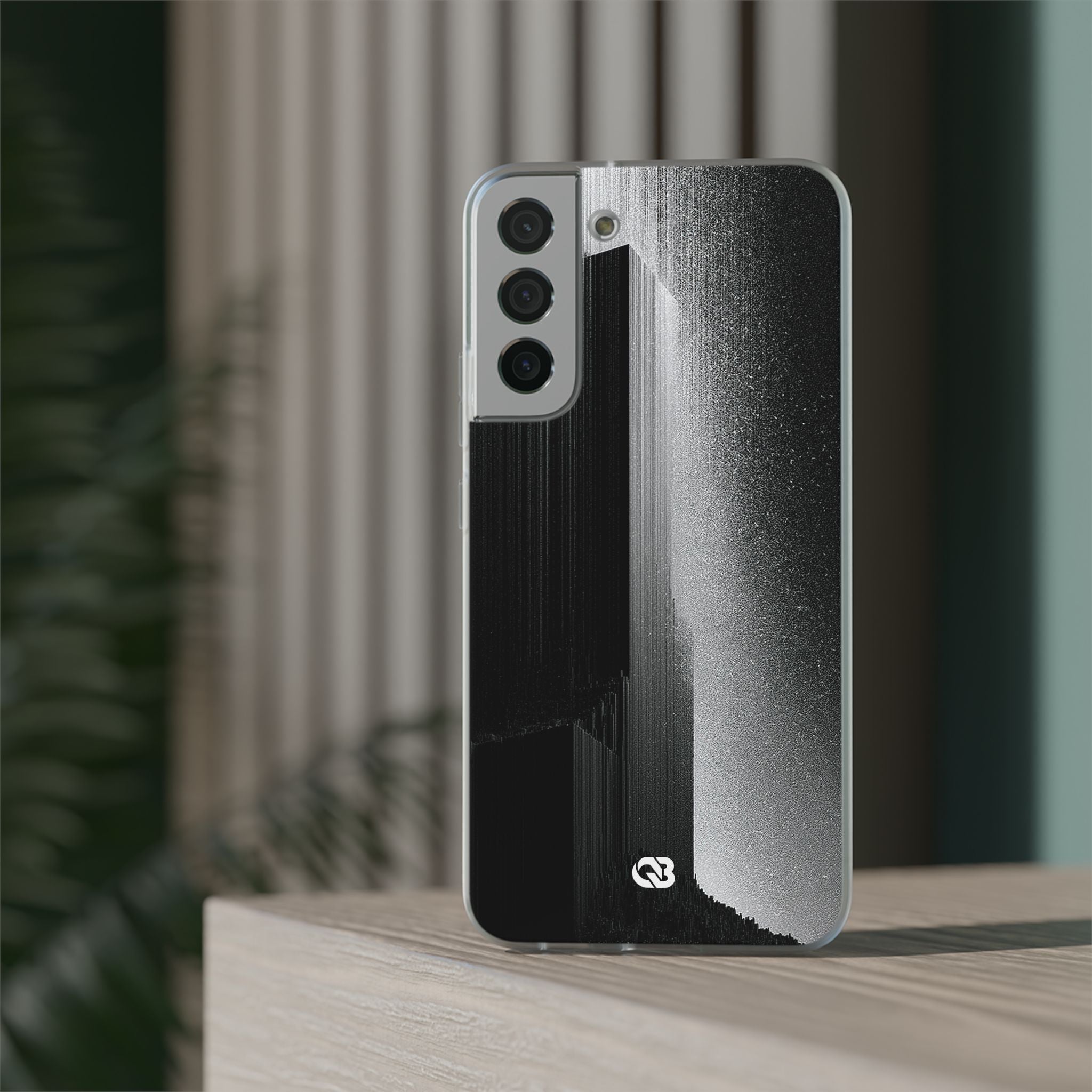 Black Lite Phone Case for Samsung - Brutalist Pixel Monolith