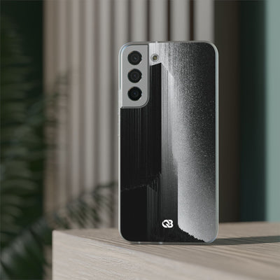 Black Lite Phone Case for Samsung - Brutalist Pixel Monolith