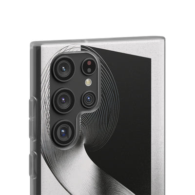 Grey Lite Phone Case for Samsung - Obsidian Moiré Wave