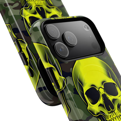 Neon Skull Camo iPhone 17 Pro Max Case - Tough+ - CASE•BOB