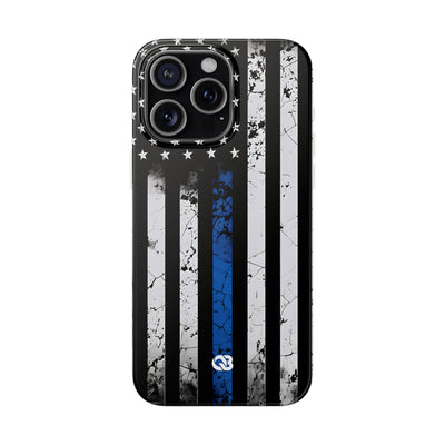 Gritty Cobalt Flag · Soft Phone Case for iPhone