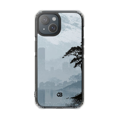Grey Impact MagSafe Phone Case for iPhone - Steel Slate Zen