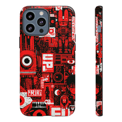 Neo Mecha Collage · Tough Phone Case for iPhone · Red