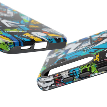 White Ripple Drift Samsung S25 Skal - Tough