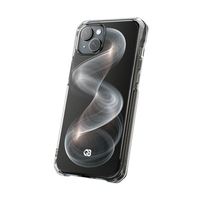 Luminous Vortex · Clear Impact Magnetic Phone Case for iPhone · Black