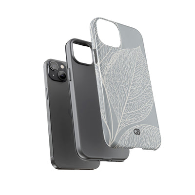 Grey Tough Phone Case for iPhone - Frosted Ash Veins