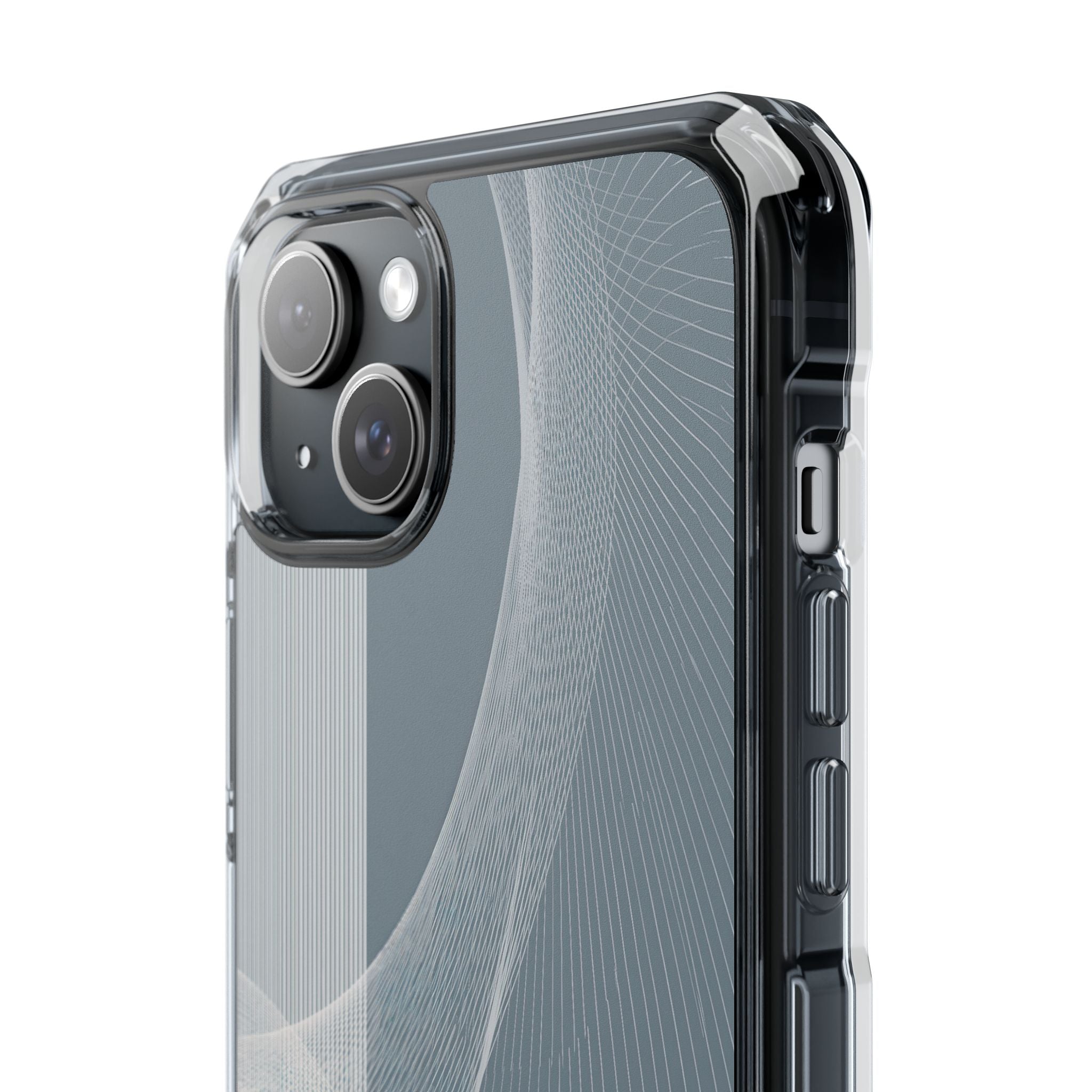 Grey Impact MagSafe Phone Case for iPhone - Slate Mesh Horizon