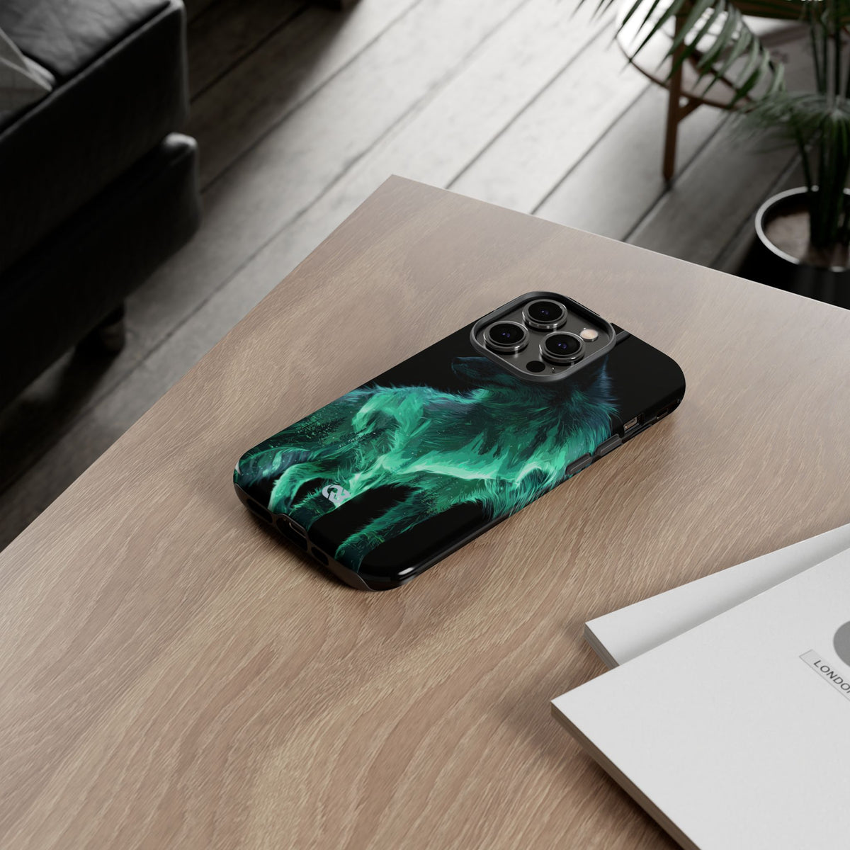 Nordic Aurora Fox · Tough Phone Case for iPhone · Teal