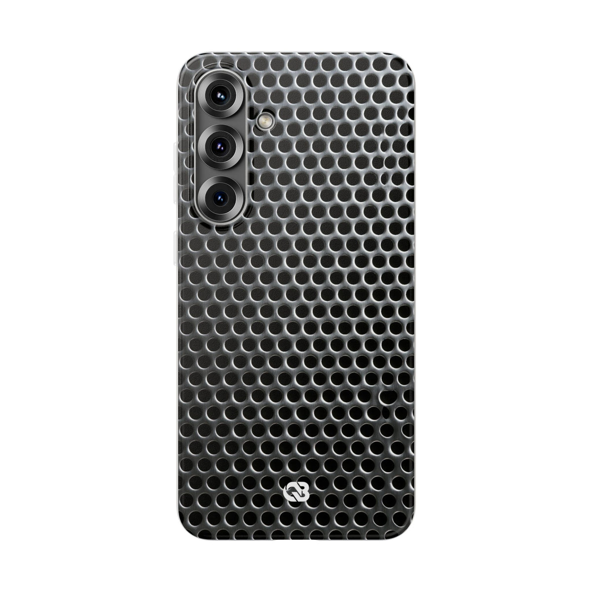 Brushed Perforated Steel · Lite Phone Case for Samsung · Silver