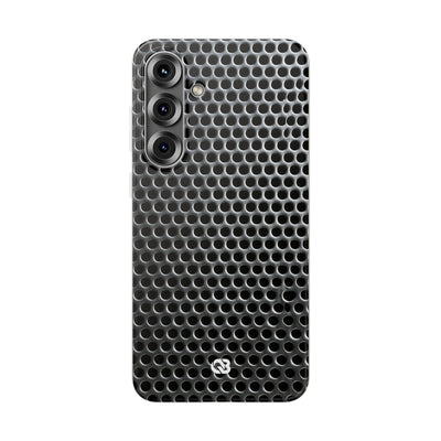 Brushed Perforated Steel · Lite Phone Case for Samsung · Silver