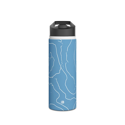 Glacial Basin Topo · Insulated Water Bottle · Blue
