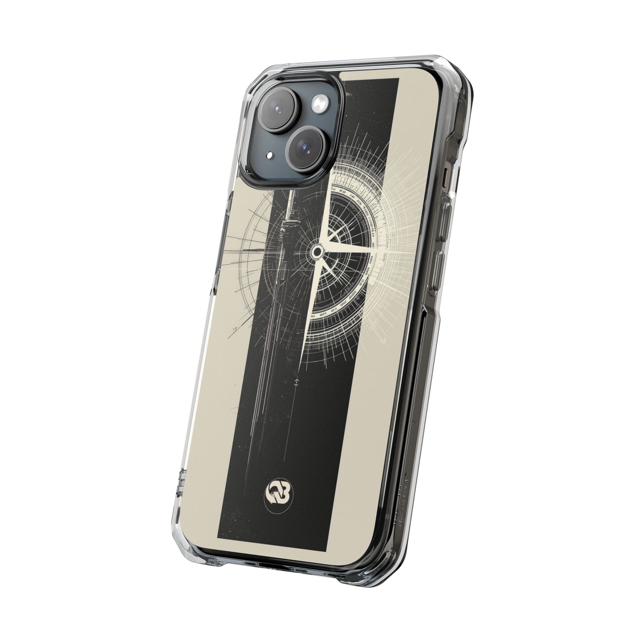 Beige Impact MagSafe Phone Case for iPhone - Zenith Vector Spire