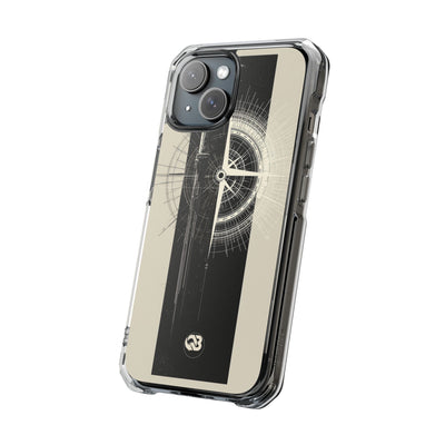 Beige Impact MagSafe Phone Case for iPhone - Zenith Vector Spire