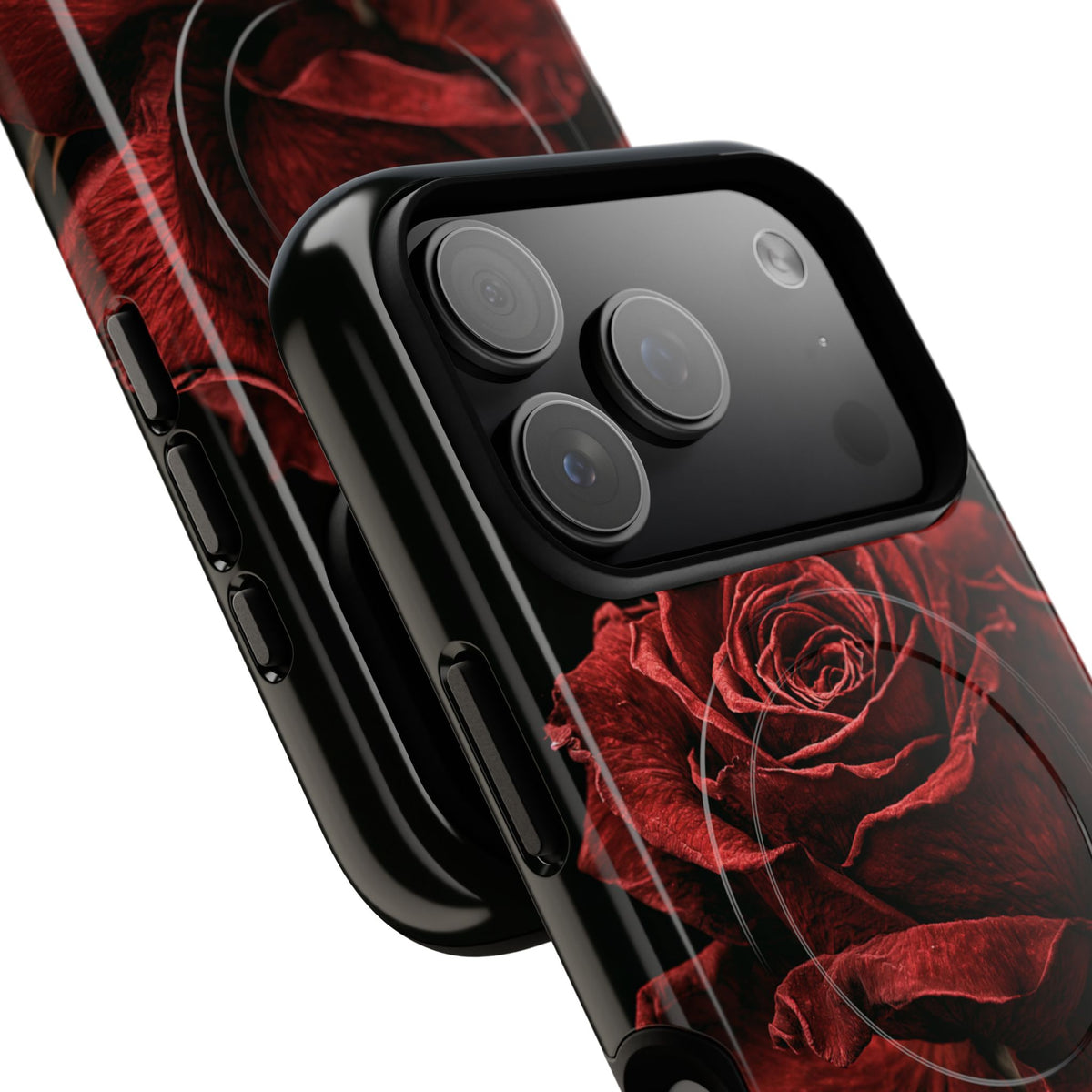 Crimson Noir Rose · Tough 2.0 Magnetic Phone Case for iPhone · Black