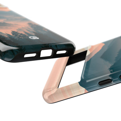 Teal Tough Phone Case for Google Pixel - Alpine Teal Horizon