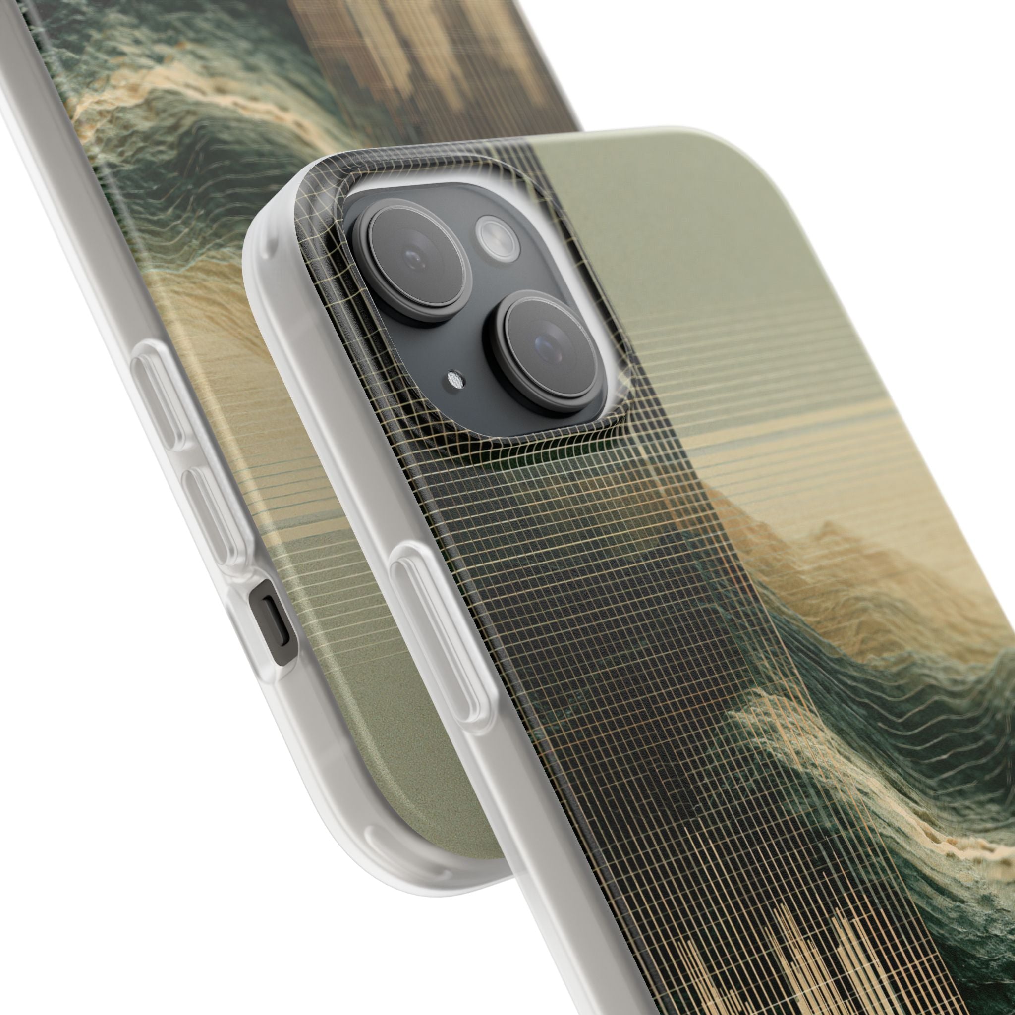 Beige Lite Phone Case for iPhone - Veridian Data Ridge