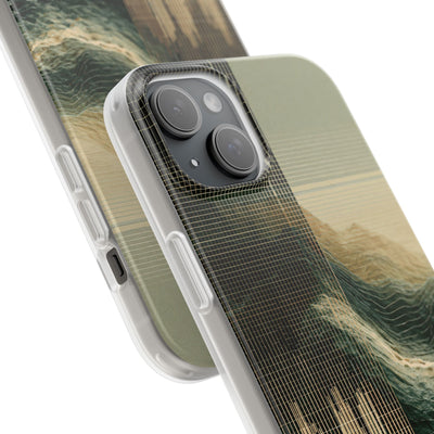 Beige Lite Phone Case for iPhone - Veridian Data Ridge