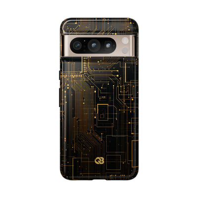 Gold Tough Phone Case for Google Pixel - Amber Core Mainframe
