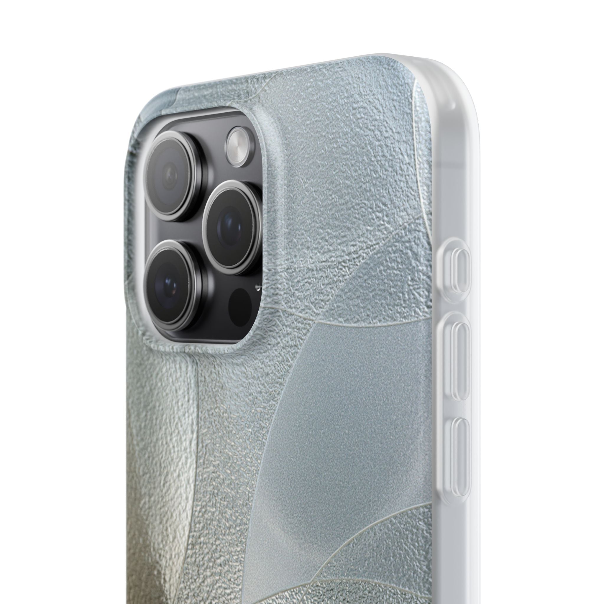 Silver Lite Phone Case for iPhone - Frosted Silver Mosaic