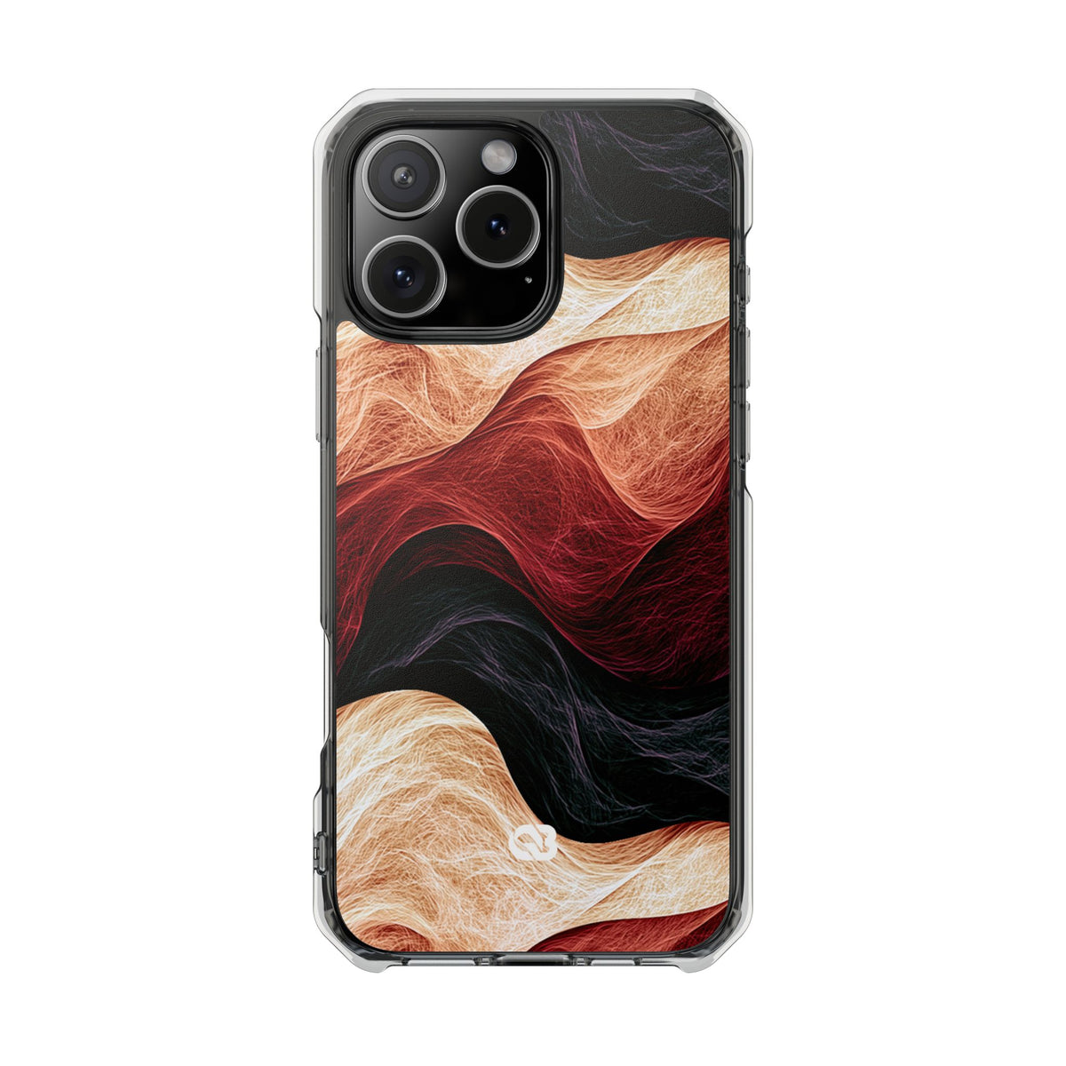 Ember Wave Dispersion · Clear Impact Magnetic Phone Case for iPhone · Red