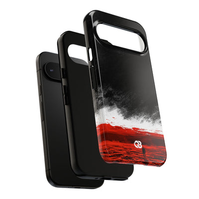 Crimson Horizon · Tough Phone Case for Pixel ·  Black