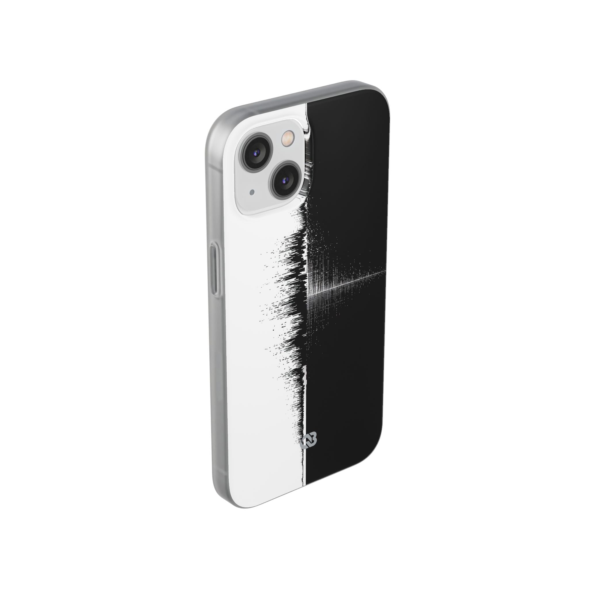 Black Lite Phone Case for iPhone - Static Signal Split