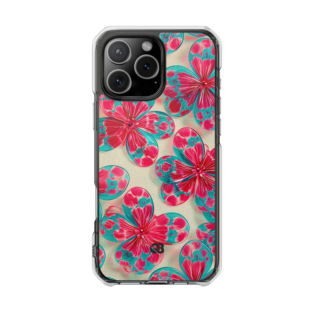Lucite Jelly Bloom · Clear Impact Magnetic Phone Case for iPhone · Pink
