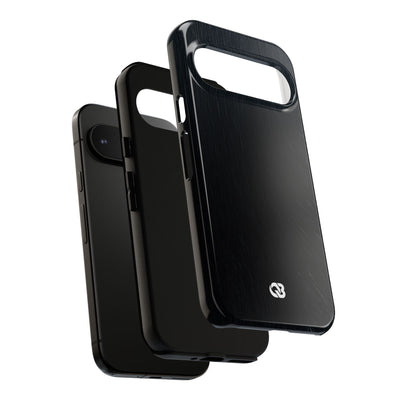 Black Tough Phone Case for Google Pixel - Midnight Brushed Grain