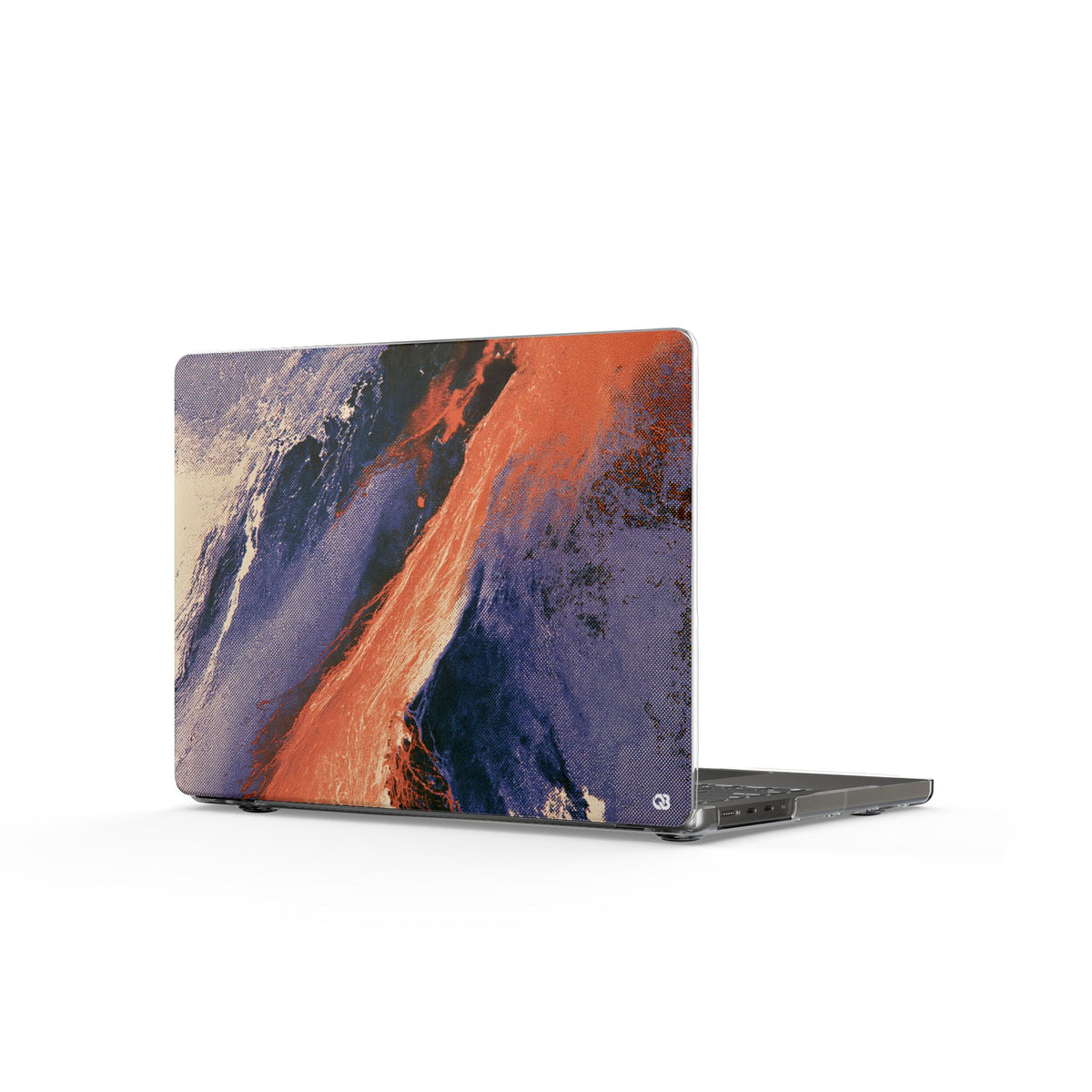 Solar Aura Drift · Clear Hard Case for MacBook · Orange