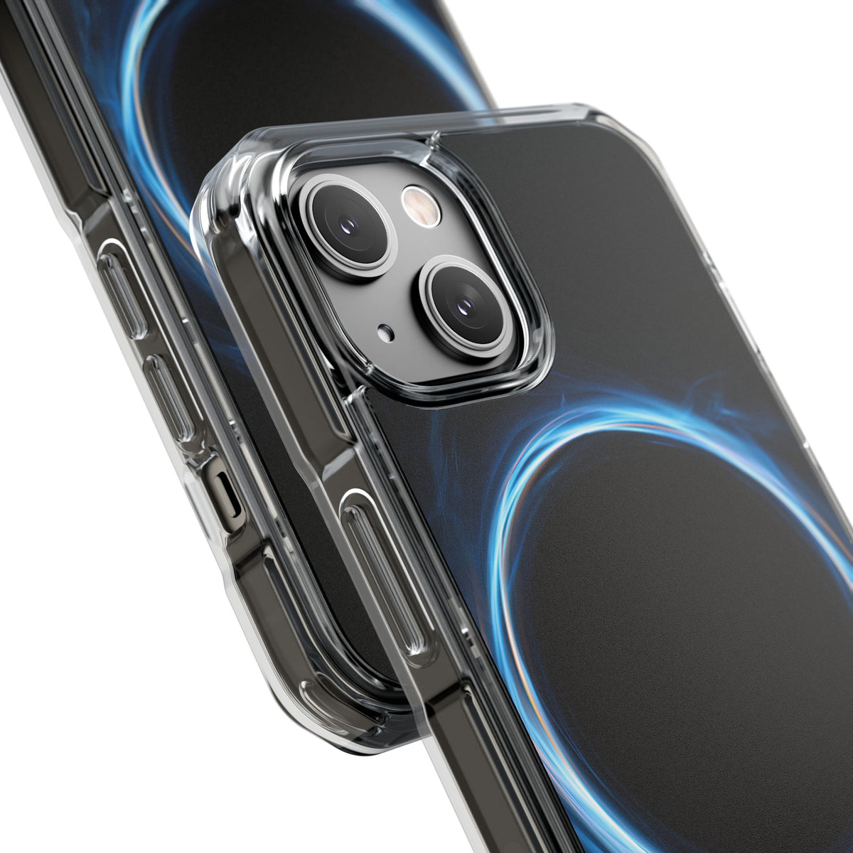 Luminous Corona · Clear Impact Magnetic Phone Case for iPhone · Blue