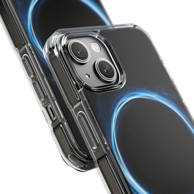 Luminous Corona · Clear Impact Magnetic Phone Case for iPhone · Blue