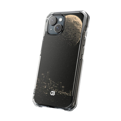 Lunar Metropolis Nocturne · Clear Impact Magnetic Phone Case for iPhone ·  Black